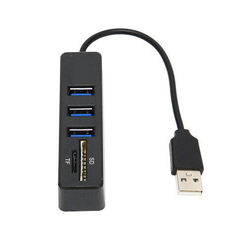 USB2.0 Multiport Hub & Card Reader - Easy Access 480Mbps Black 2