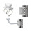 Universal Adapter för Vertikal Stolpemontering, med 10 öglor, öglefäste för VäGgmontering 3