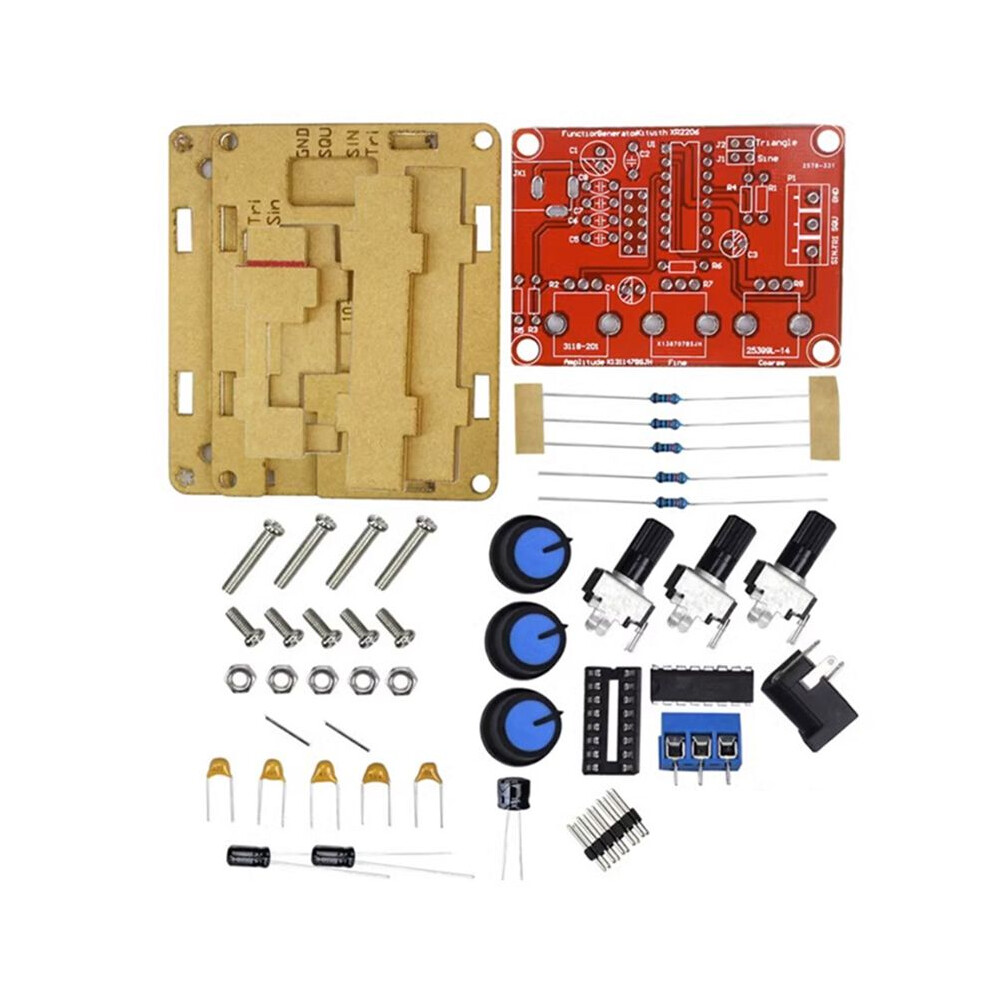 Xr2206 High Precision Signal Generator Diy Kit Sine Triangle Square Waves 1Hz 1Mhz Frequency Range Adjustable Frequency 4711095942866