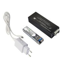 -Gigabit-Glasfaser-Medienkonverter, 1000 Mbit/S Ethernet, mit 1310 Nm Singlemode, 20  SFP-Modul und Typ-C-Eingang, EU-Stecker