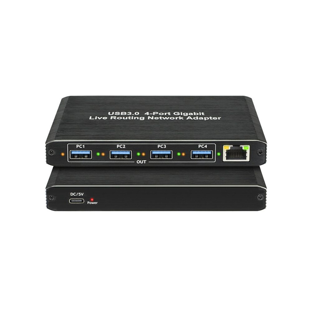 Usb3.0 Gigabit Network Adapter Plug And Driver-Free 4-Port Gigabit Rj45,For Computers, Live Streaming Equipment 4711042939840