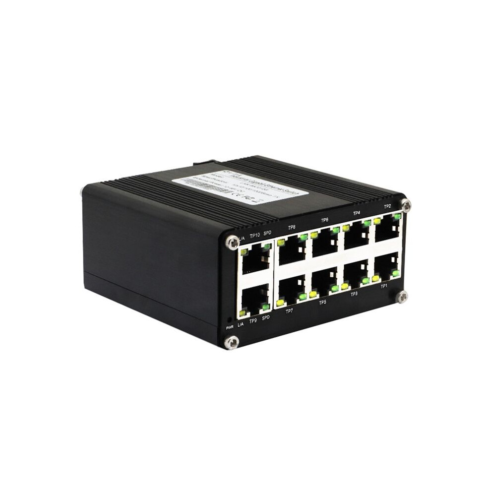 Industrial 10 Port Poe Gigabit Ethernet Industrial Ethernet 10/100/1000Mbps Rj45 Din Rail Ip40 4713894572633