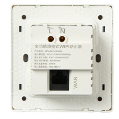 In-Wall WiFi 6 Router Panel 1000Mbps - 86-Type AP with 110V-220V for Whole Home Mesh Network Coverage 2