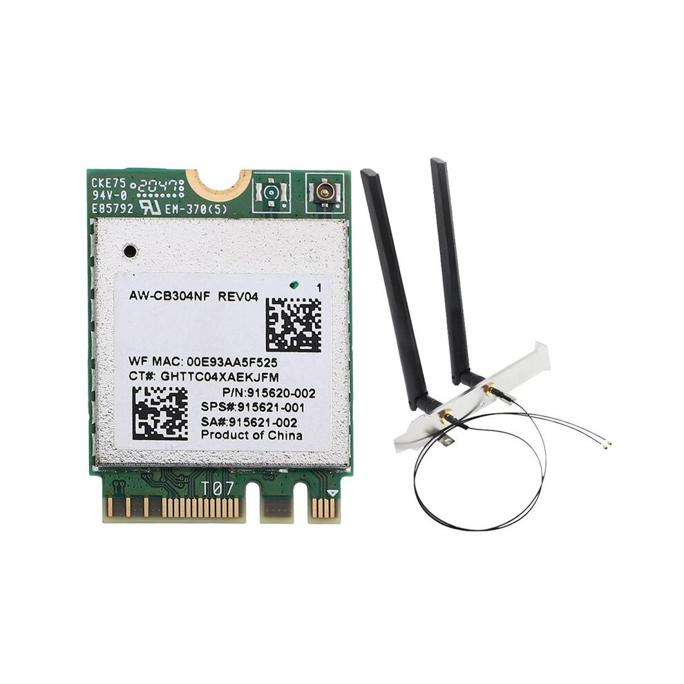 Aw-Cb304nf Rtl8821ce Wifi Card+2X8db Antenna Kit 2.4G/5Ghz 4.2 433Mbps 802.11Ac Laptop Ipc Wireless Module 4711505093621