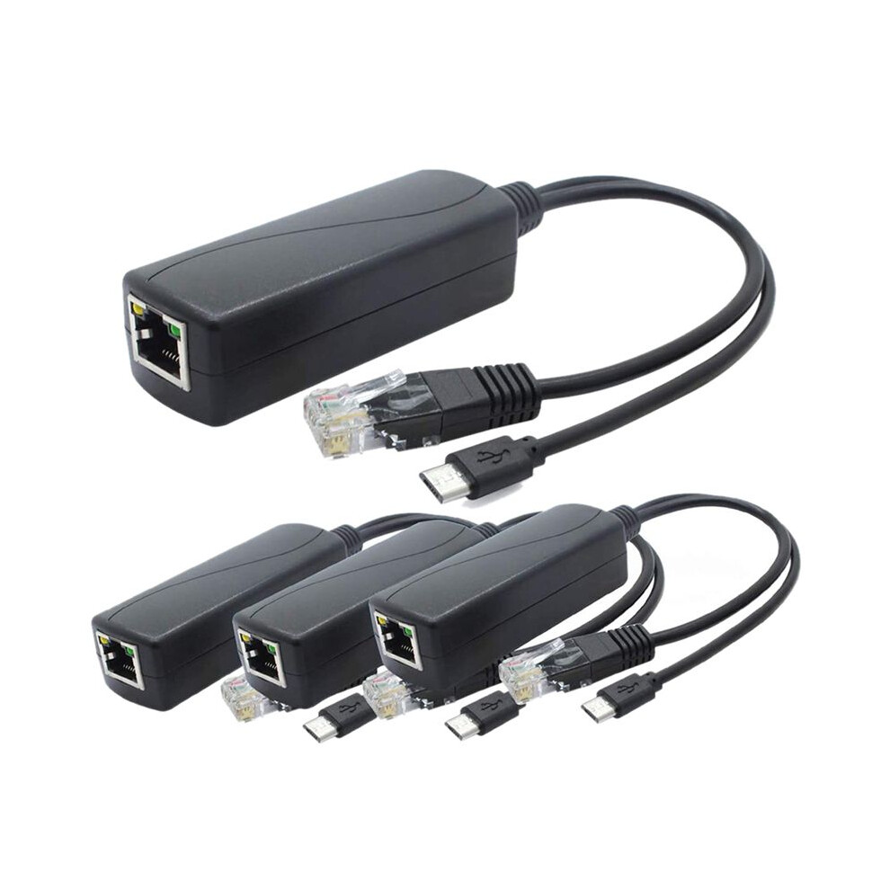 8-Pack 5V Poe Splitter, 48V To 5V 2.4A Adapter With Micro-Usb Plug, For Ip Camera,Tablets,For Raspberry Pi And More 4713754091205