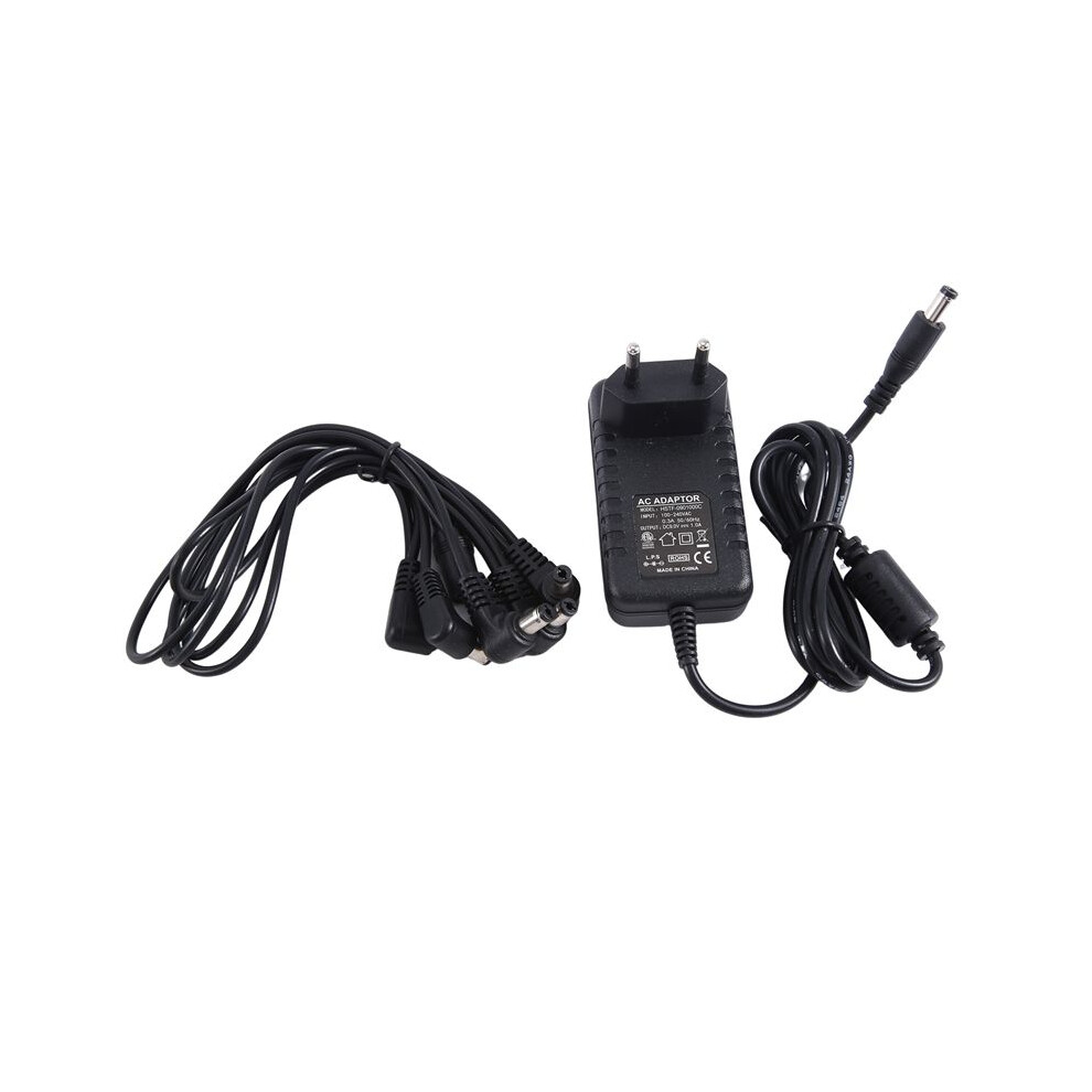 Guitar Effect Pedal Power Supply Adapter 9V Tip Negative 5 Way Daisy Chain Cables For Guitar Effect Pedal,Eu Plug 6032033482472