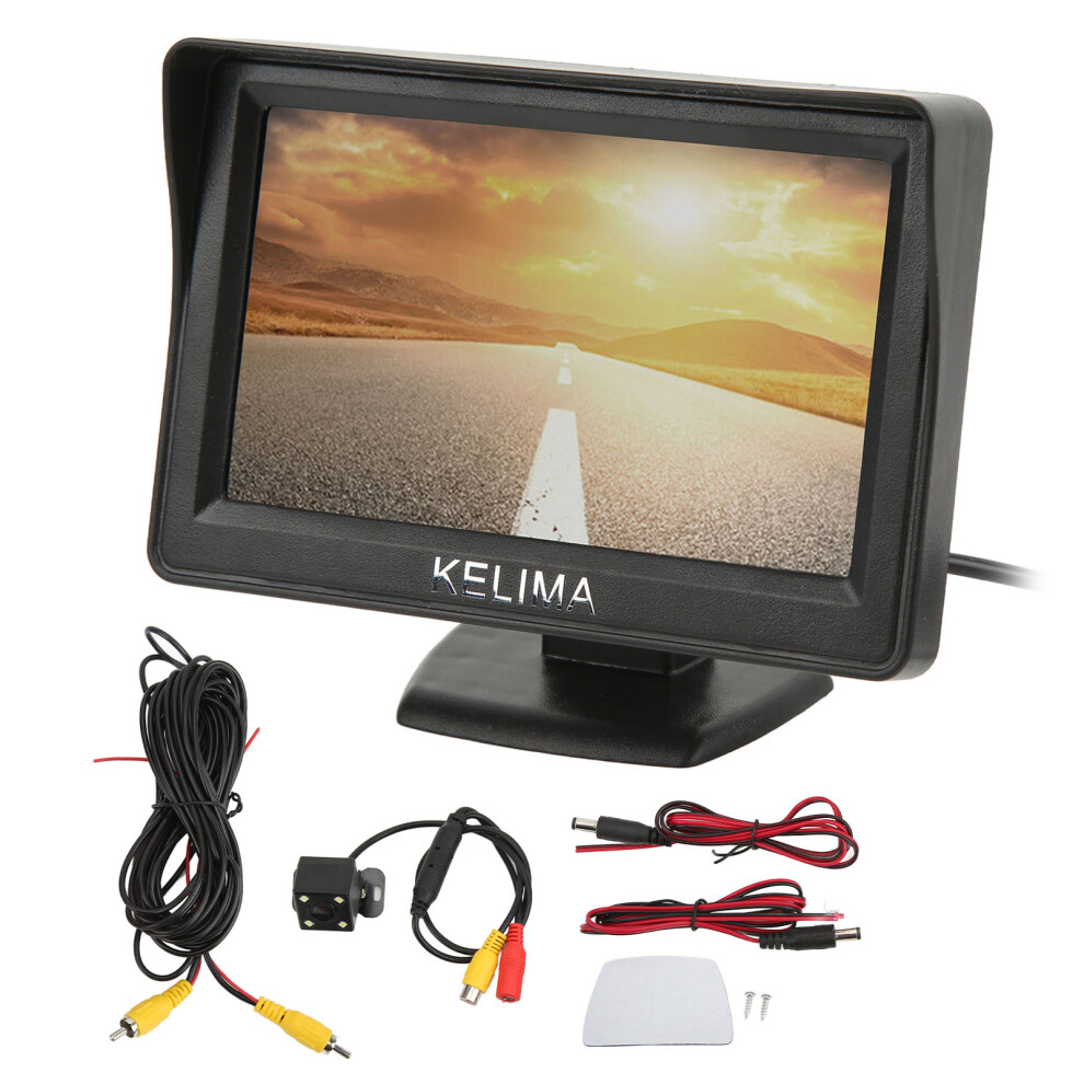 4Led Backup Camera With 4.3In Tft Monitor, 120 Wide Angle Waterproof 4651376156509