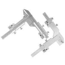 Digital Caliper Alternative for Gear Inspection, Stainless Steel Gear Tooth Vernier Caliper Thickness Gauge Measuring Tools with Dual Vernier Scales