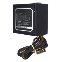 Betrouwbare ATX-voeding met enkele 12V-uitgang, 80Plus Bronze-gecertificeerd, alle beveiligingen, automatische thermische regeling van de ventilator,