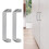 Aluminium Alloy Cupboard Handle Pull 180mm Hole Spacing Silver Finish 14