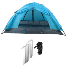 Portable Lightweight Backpacking Tents, Double Layer Waterproof Tents With Strong And Durable Aluminum Poles For Seasonal Outdoor Adventures