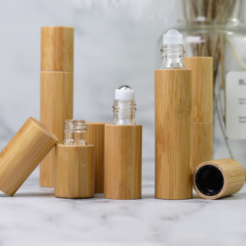 Σωλήνας κραγιόν από μπαμπού Diy, άδειοι σωλήνες κραγιόν με διαφανές δοχείο, 1