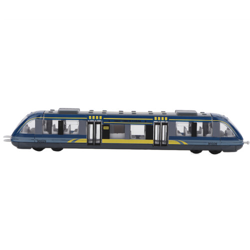 Premium Alloy Material Train Set, Realistic Train Vehicle with Pull-Back Motor and Connectable Design, Electric Train Set for Cognitive Development,