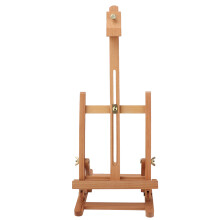 Houten schildersezelstandaard, verstelbare bureau-ezel, veelzijdige werk- en presentatie-ezel voor schilderijen op canvas, gemaakt van hoogwaardig
