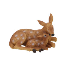 Adorno de ciervo resistente a la intemperie, estatuas de resina para jardín, esculturas de animales para exteriores pintadas a mano, decoración