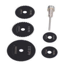 6 Stück Hochgeschwindigkeitsstahl-Sägeblätter, 22-44 mm, Schwarz