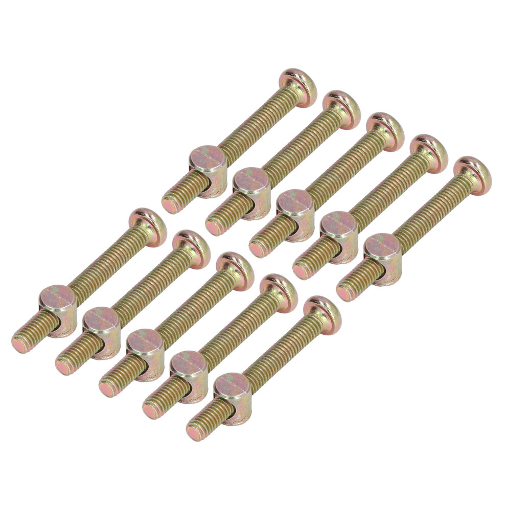 Durable M6x50mm Hex Screws For Baby Crib & Furniture 10 Sets Included 6931376163805