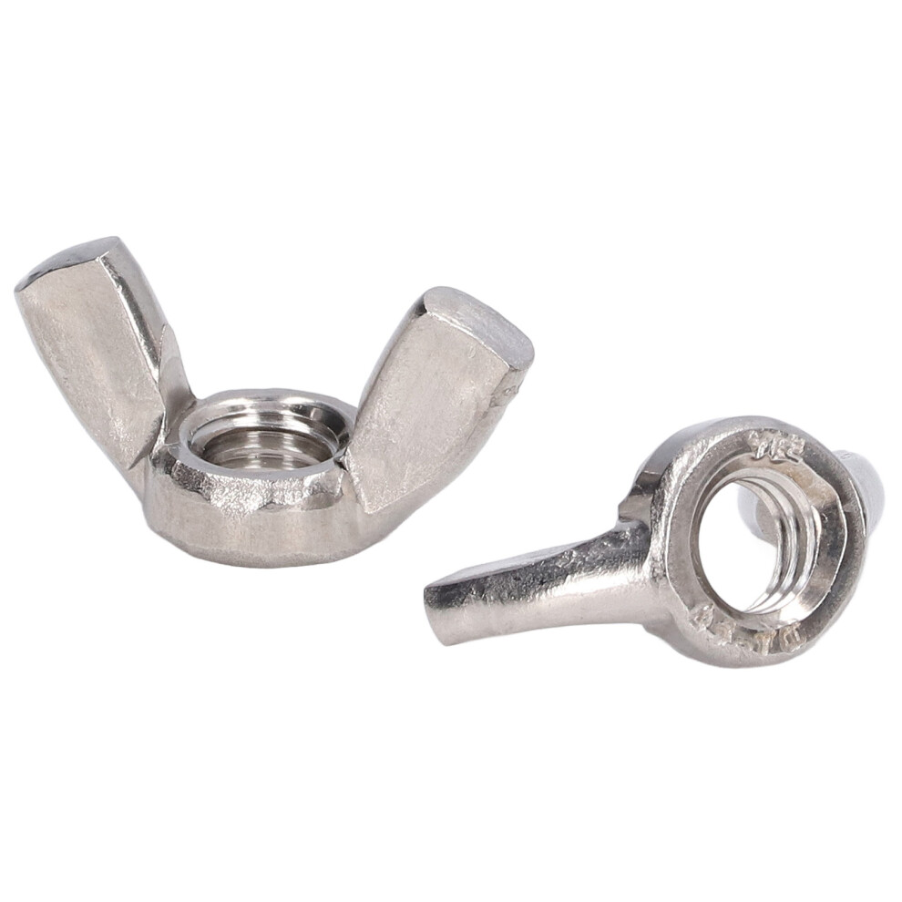 50Pcs Stainless Steel Wing Nuts Set M6 Din 315 Assortment Kit Durable Hardware 7901376164194