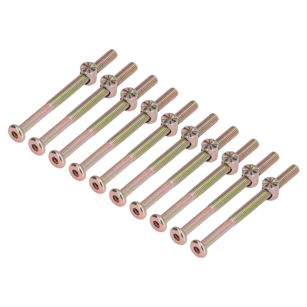 10 Sets M6x80mm Galvanized Stainless Steel Baby Bed Crib Screws 9461376164252
