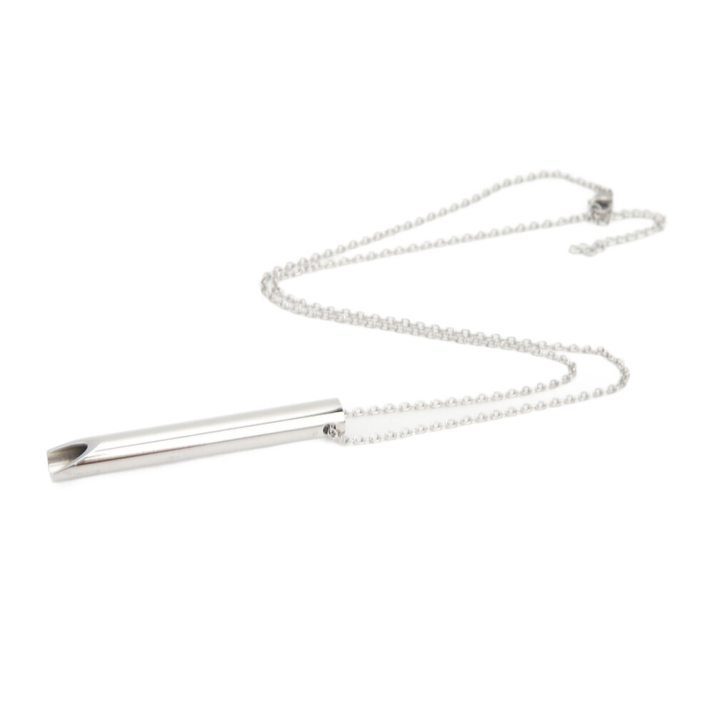 Stress Relief Anxiety Necklace, Stainless Steel, 6cm Pendant Silver