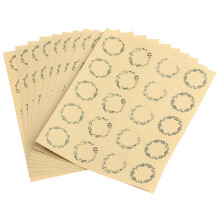 200 sztuk naklejek prezentowych z papieru pakowego, etykiet na dżem, naklejek do pisania, naklejek świątecznych, naklejek samoprzylepnych