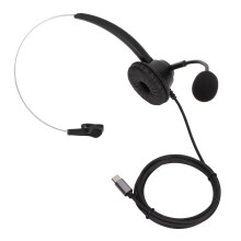Geräuschunterdrückendes Headset für Computer, Freisprecheinrichtung für Callcenter, binaurale USB-Kopfhörer mit Mikrofon, Touch-Taste,