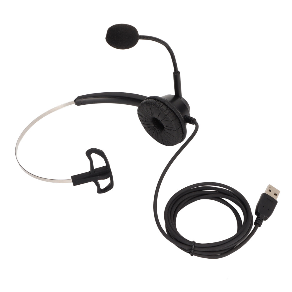 H360d-Usb Single Ear Business Headset Noise Reduction Usb Headset Black 4131376169315
