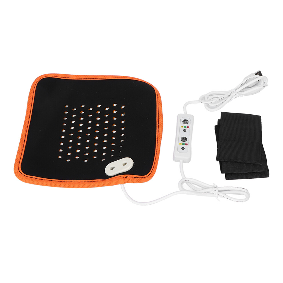 Infrared Light Therapy Belt for Pain Relief, Red Light LED Device with Vibration Mode and Dual Power Supply, Adjustable Heating Levels for Home Use-image-OPC-PR679YD-NEW