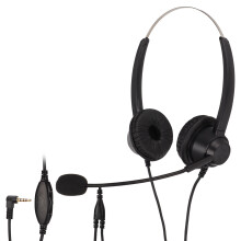 Binaural Office Headset, Wideband Sound For Natural Listening Experience, Flexible Headband Ensures Custom Fit, Soft Leather Ear Cushions For All-Day