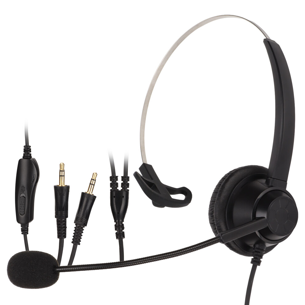 Usb Office Headset With Noise Cancelling Microphone Hd Sound Clarity Voice Clarity Adjustable Volume Human Engineering Design Plug And Play 9176269369644