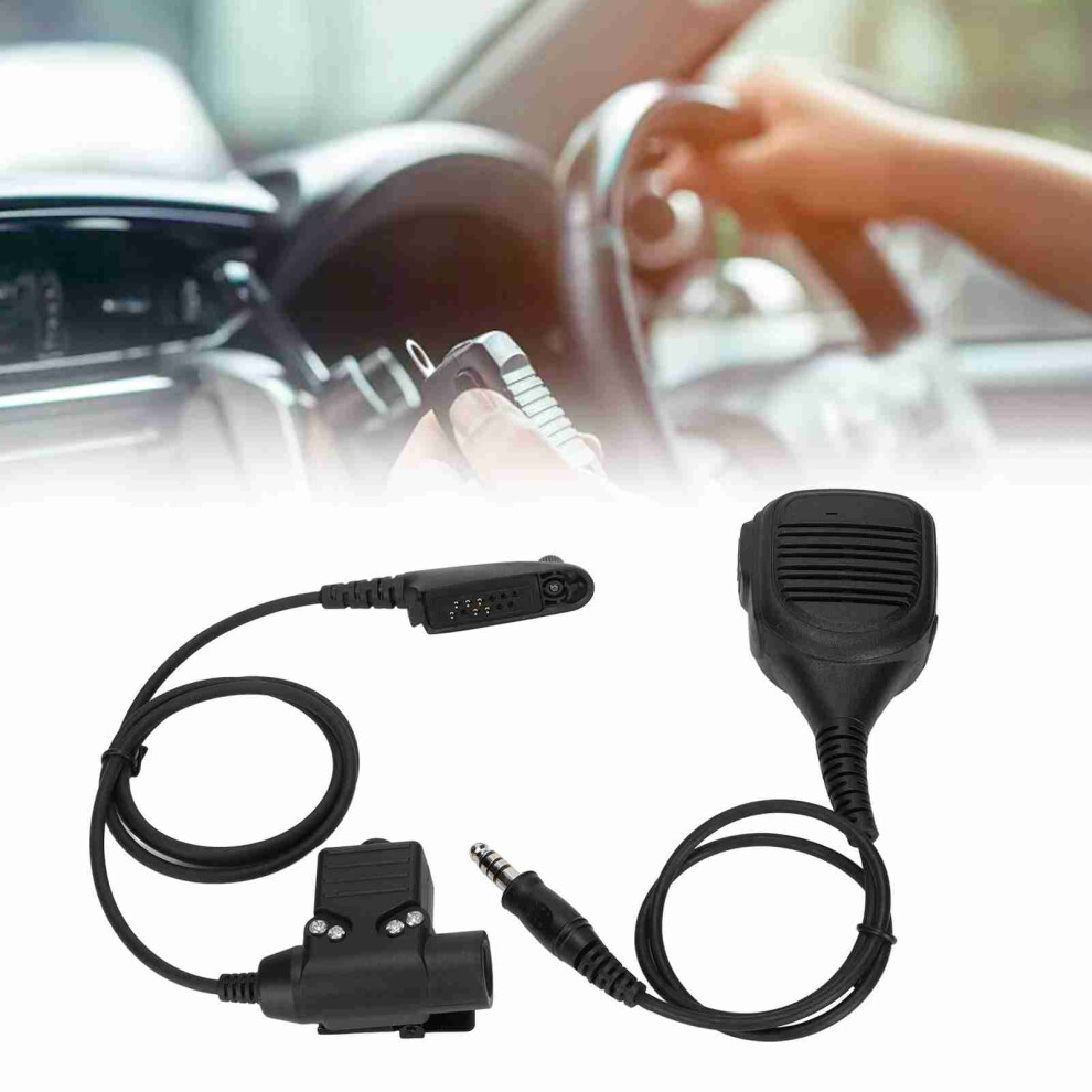 7.1Mm Handheld Shoulder Microphone With U94 Ptt For Radio, Black 3571376171825