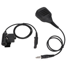 Altavoz portátil impermeable con micrófono, altavoz con cable de PU importado de 32 Ω  15 % a 1 kHz, altavoz remoto de alta calidad para Baofeng