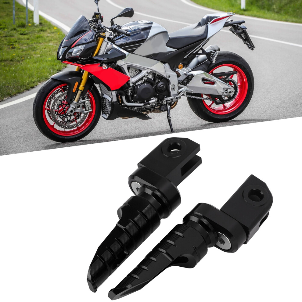 Durable Cnc Foot Pegs For Aprilia Tuono 660 V4 1100 Rsv4 Rs660 Black 4121376172958