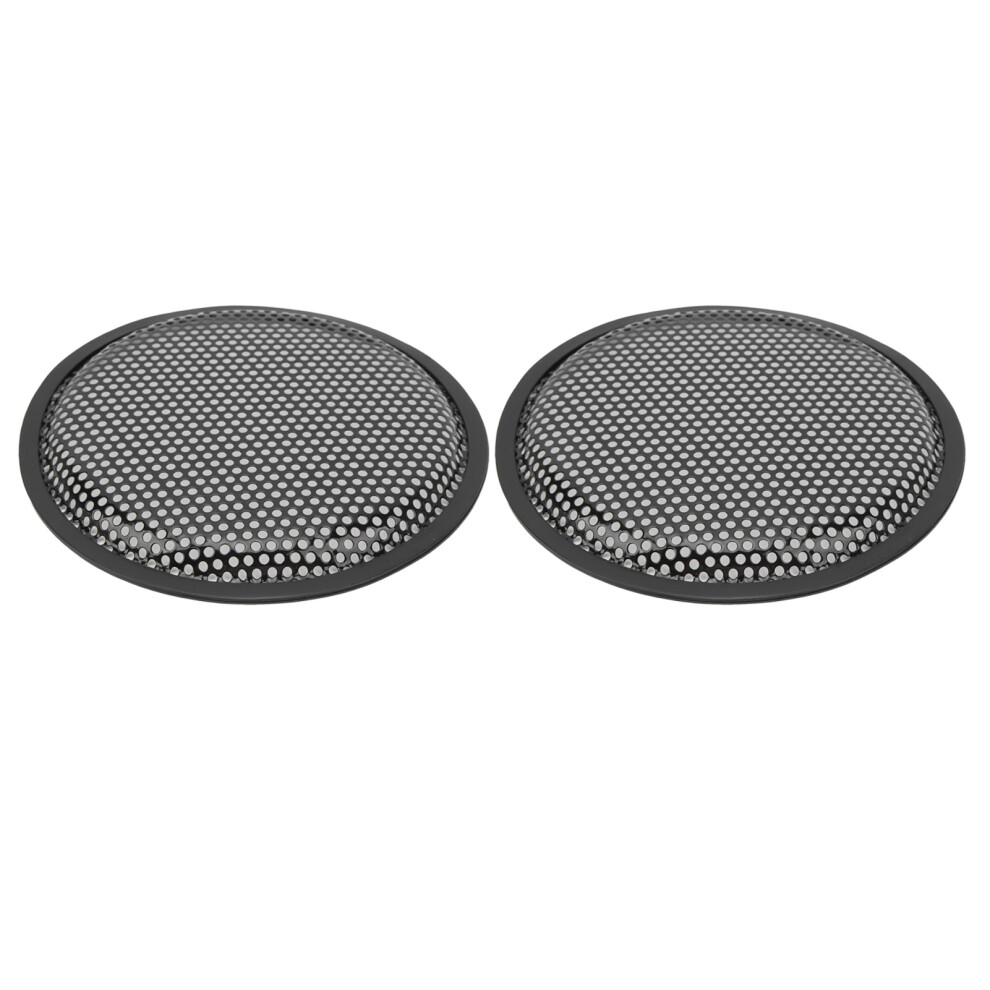 Robust 8 Inch Metal Speaker Grill Cover For Car Rv Rv Iron Mesh 2 Pcs Black 3661376174978