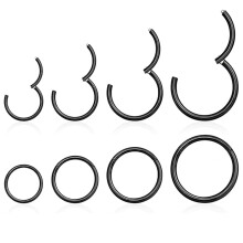 Scharnierende klikring voor septum piercing, naadloze neusring van 316L chirurgisch roestvrij staal, hypoallergeen en nikkelvrij.