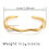 Βραχιόλι ανοιχτό επιχρυσωμένο με χρυσό 18 καρατίων, εξατομικευμένο μοντέρνο unisex 5
