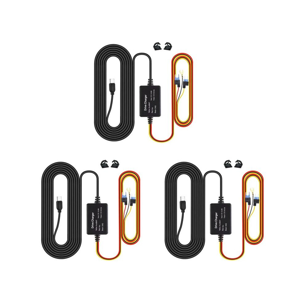 3X For 70Mai Hardwire Kit Up03 Only Type-C Port For 70Mai A810 X200 Omni M500 24H Parking Monitor Power (A) 6031556717801