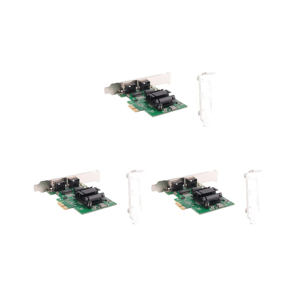 3X 2-Port Gigabit Pcie Network Card 1000M Dual Pci Express Ethernet Adapter With 82571Eb Lan Nic Card For Windows 4713617482362