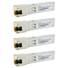 4X Gigabit RJ45 SFP Module 10/100/1000Mbps SFP Copper RJ45 SFP Transceiver Gigabit Ethernet
