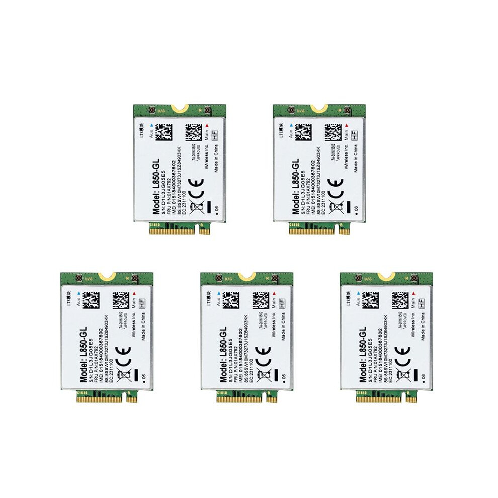5X L850 Gl Wifi Card 01Ax792 Ngff M.2 Module For T580 X280 L580 T480s T480 P52s Green 4711095916812