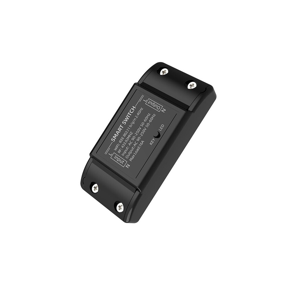Wifi+433Mhz Home Automation Relay Module Wireless Remote Control Supports App Voice Control Black 6032656528991