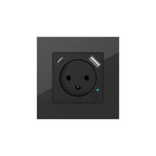 Wi-Fi Tuya Israel Wandsteckdose Netzstecker Steckdose USB Typ-C PD20W Ladeanschluss für -Fernbedienung Von Alexa (Schwarz)