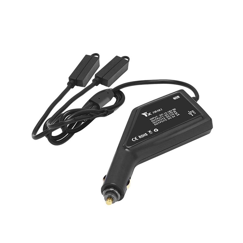 Fast Charging Car Charger For 4 Pro/ 3 Pro Usb Dual Battery Adapter With Safety Features For Rc Drones 4712807597756
