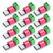 USB-C PD Trigger Board Module PD/QC Decoy Fast Charging USB Type-C to 12V High Speed Charger Power Output Boost 12pcs