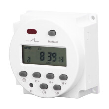 Programmerbar timerafbryder Digital LCD-display Automatisk tænd/sluk Ugentlig programmerbar Med strømafbrydelseshukommelse 12V DC AC
