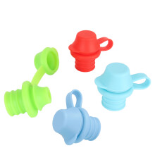 4 pezzi di saccoccia in silicone per biberon con beccuccio 8oz capacità, colore blu e rosa