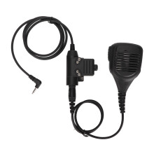Throat Mic Headset-hörlur med push-to-talk-knapp och U94Tactical PTT, kompatibel med Kenwood walkie-talkies med hållbar konstruktion och