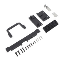 Paraurti anteriore RC con griglia per TRX4M Defender 1/18, in alluminio acciaio nero