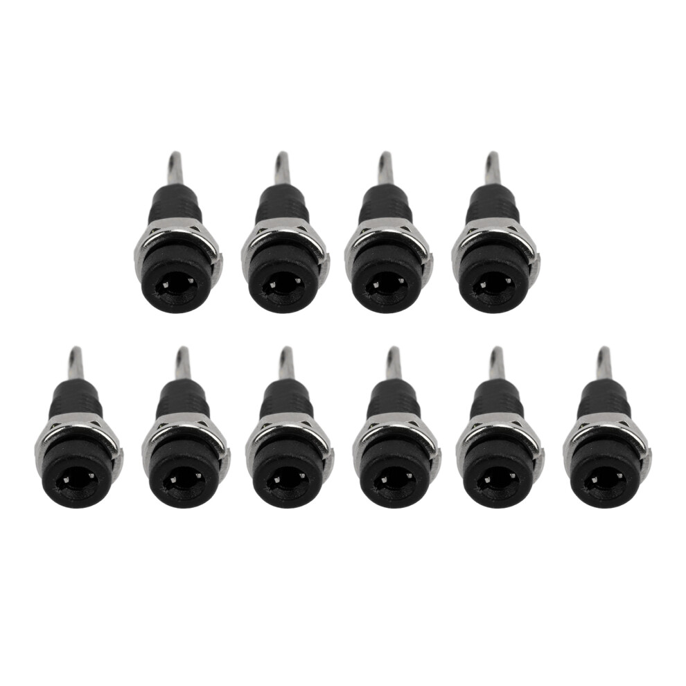 10 Units J.40003 2Mm Banana Jack Panel Socket Extended Post Black 9481376182971