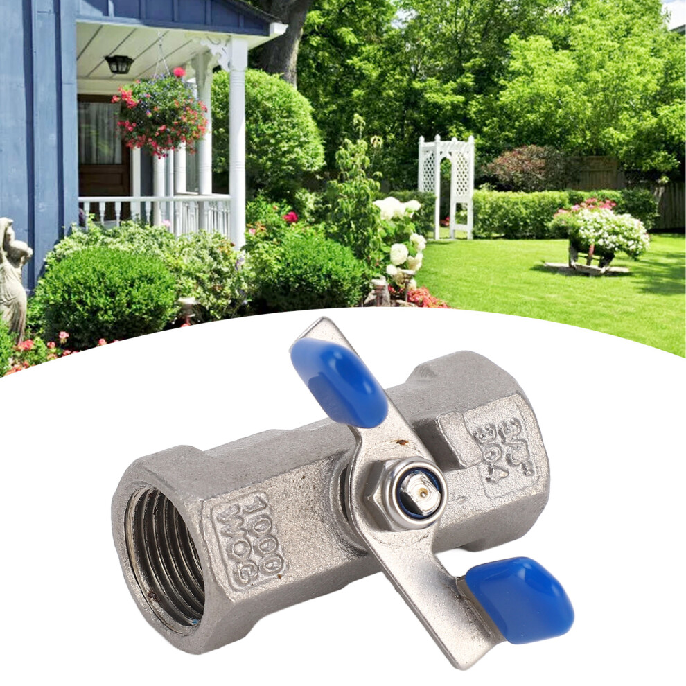 Full Port Dn10 3/8In Npt Stainless Steel Butterfly Ball Valve 1.6Mpa 1000Wog 3401376183583